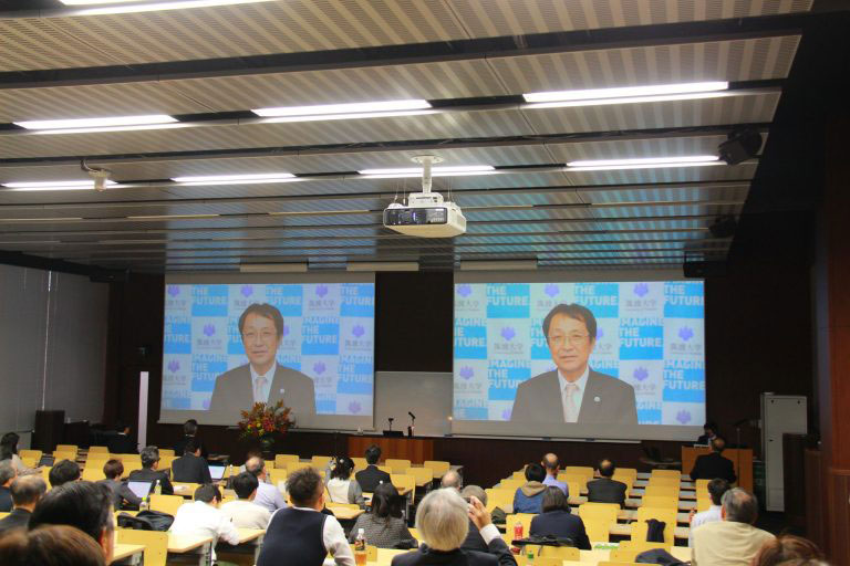 永田 恭介氏（筑波大学学長）による祝辞