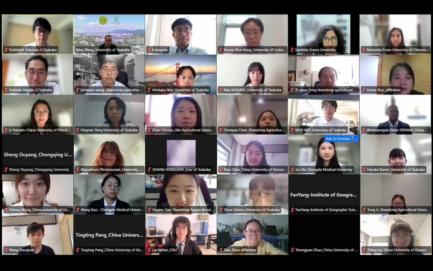 The 17th Japan-China-Korea International Postgraduate Academic Forum