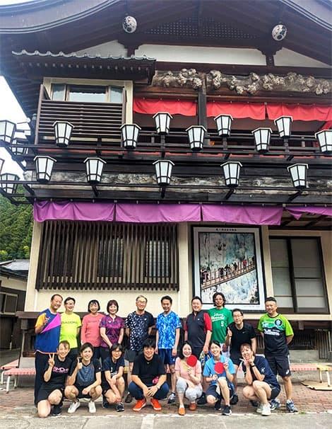 福嶋助教と卓球仲間