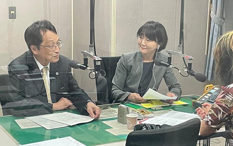 永田学長、Lucky FM茨城放送のニュース情報番組にナマ出演3