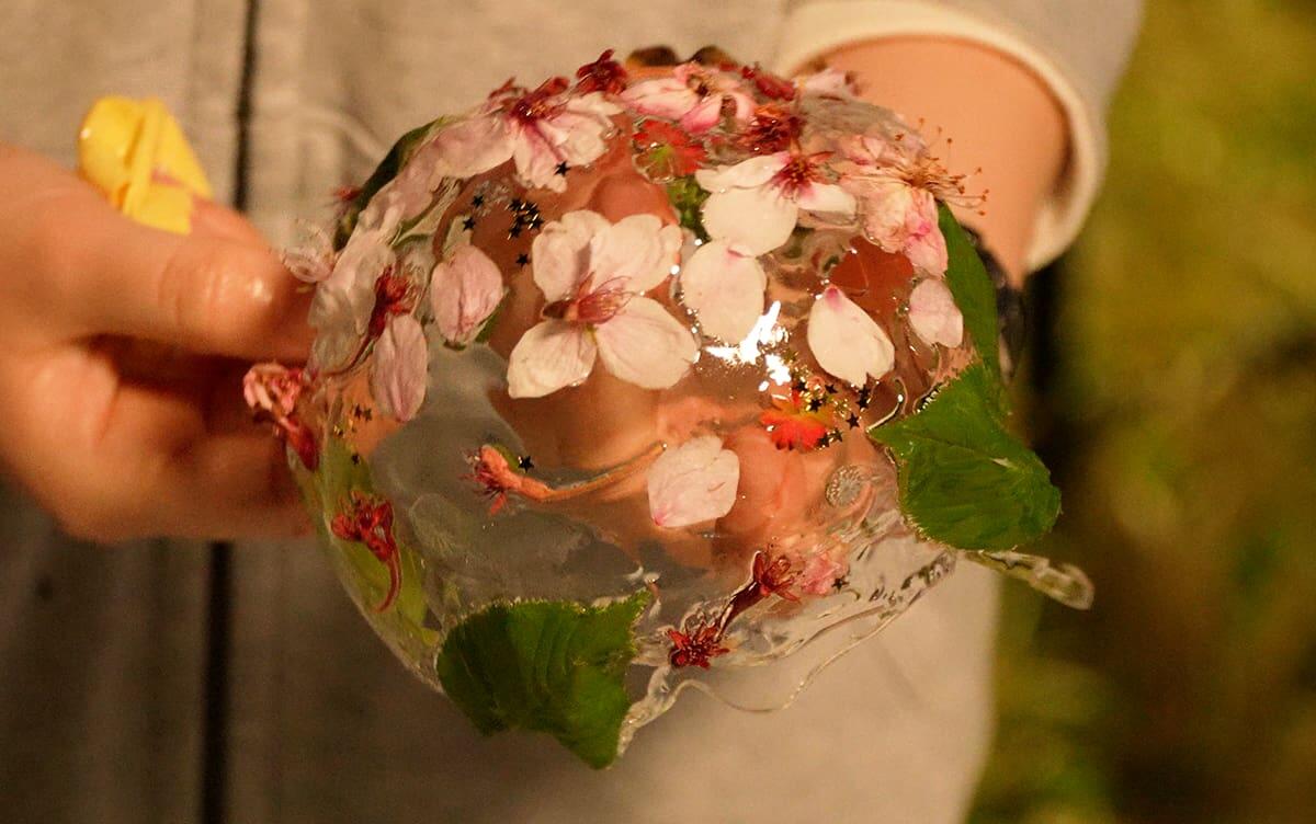 ワークショップで作ったランタンの写真